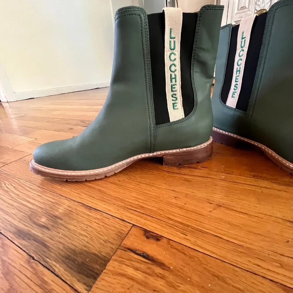 Lucchese Women’s Military Green Rain All-Weather Garden Boots Sz 8 women’s - Picture 2 of 7